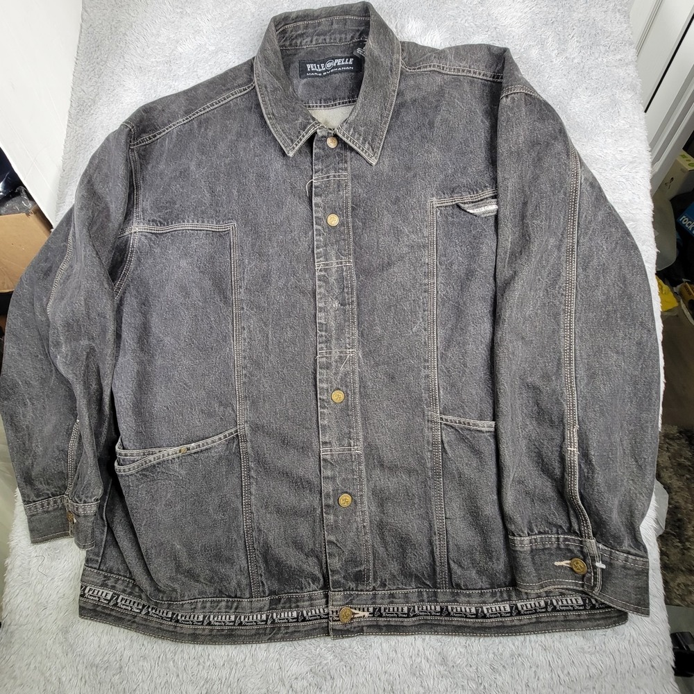 Vintage Pelle Pelle Denim Jacket Big Size 2XL